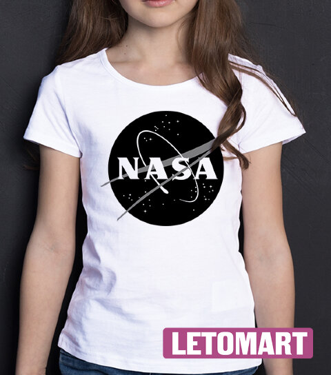 Детская Футболка для Девочки NASA black