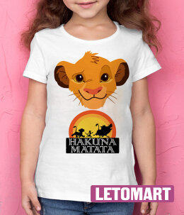Детская футболка с принтом Симба Король лев