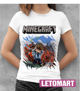 Женская футболка с принтом minecraft TNT