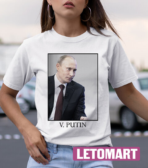 Женская футболка с принтом V. PUTIN new