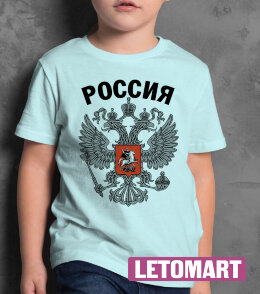 Детская Футболка с принтом Герб Россия