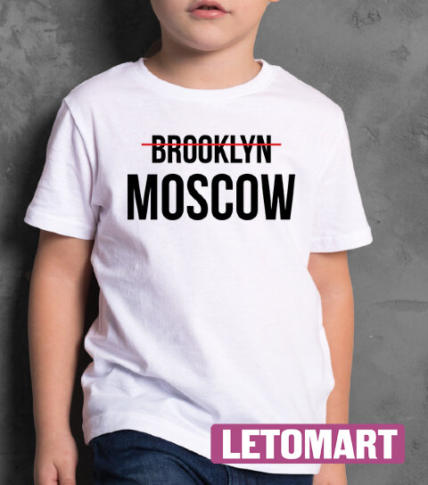 Детская Футболка с Надписью Brooklyn Moscow