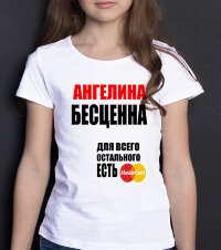 ДЕТСКАЯ футболка с надписью Ангелина Бесценна
