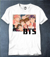 Футболка принт группа BTS art