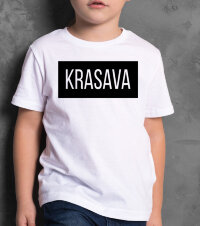 Детская Футболка с надписью KRASAVA