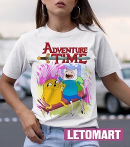 Женская футболка с принтом Adventure Time