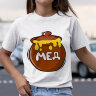 Женская футболка принт «Мед»