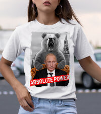 Женская Футболка принт с Путиным Absolute Power