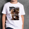 Детская футболка принт с медведем Russia