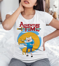 Женская футболка с принтом Время приключений Finn and Jake