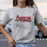 Женская футболка принт с логотипом Время приключений