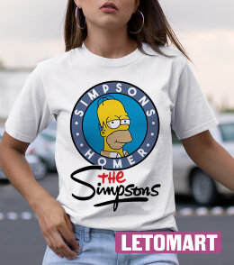 Женская Футболка с принтом The Simpsons Homer