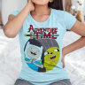 Женская футболка с принтом Время приключений Adventure Time