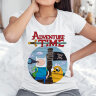 Женская футболка с принтом и надписью Время Приключений Финн и Джейк на корабле