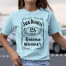 Женская футболка с принтом и надписью Jack Daniels