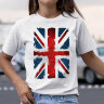 Женская футболка с принтом Британский флаг