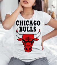 Женская Футболка с принтом Chicago Bulls