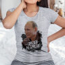 Женская Футболка принт с Путиным - Друзей не бросаю!