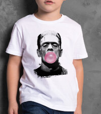 Детская футболка принт Франкенштейн с жвачкой
