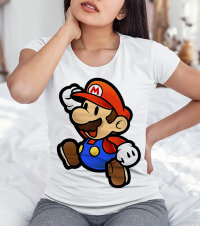 Женская футболка с рисунком Супер Марио