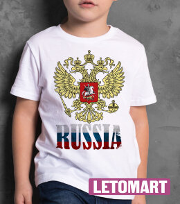 Детская Футболка с принтом Герб России