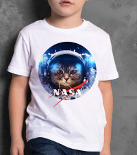 Детская Футболка NASA кот 