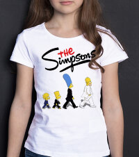 Детская Футболка для девочки с Надписью The Simpsons