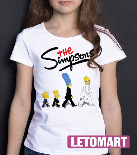 Детская Футболка для девочки с Надписью The Simpsons