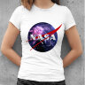 Женская Футболка принт с логотипом NASA Космос