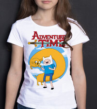 Детская футболка с принтом Время приключений Finn and Jake