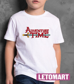 Детская футболка с логотипом Время приключений