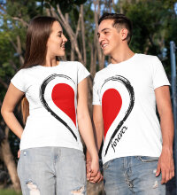 Парные футболки с сердцем forever (комплект 2 шт.)