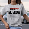 Женская Футболка с Надписью Brooklyn Moscow