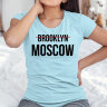 Женская Футболка с Надписью Brooklyn Moscow