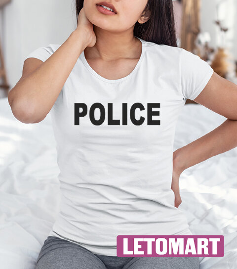 Женская футболка с надписью Police