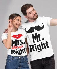 Парные футболки Mr. Right Mrs Always Right (комплект 2 шт.)