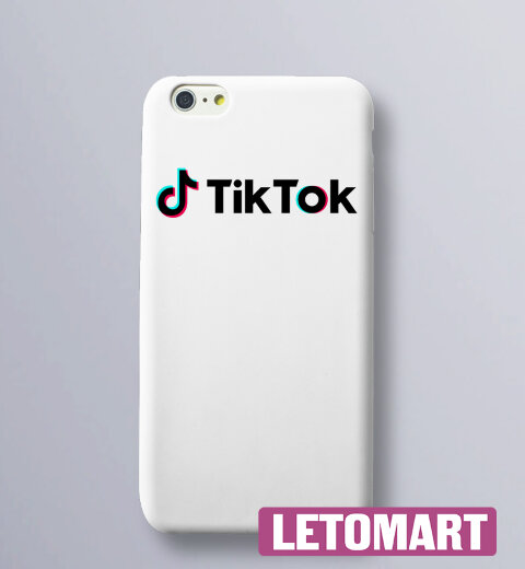 Чехол на телефон с надписью Tik Tok logo