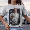 Женская Футболка с принтом и надписью Путин стильные люди дзюдо