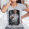 Женская Футболка с принтом и надписью Путин стильные люди дзюдо