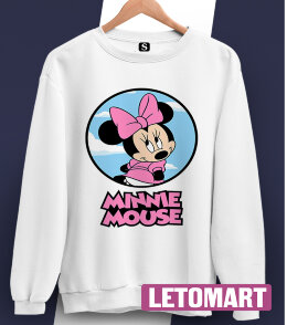 Толстовка Свитшот с логотипом Minnie Mouse