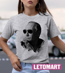 Женская Футболка с рисунком Путин в очках New