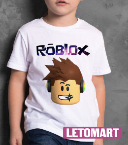 Детская футболка с принтом roblox
