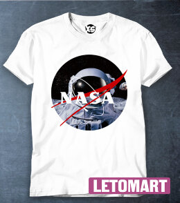 Футболка с логотипом NASA Космонавт на луне