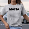 Женская футболка с надписью MAFIA