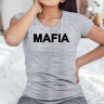 Женская футболка с надписью MAFIA