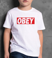 Детская Футболка с надписью Obey