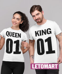 Парные футболки King 01 Queen 01(комплект 2 шт.)