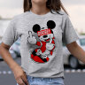Женская Футболка с принтом и надписью Mickey Mouse disobey
