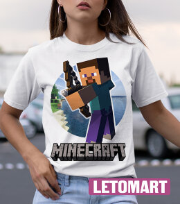 Женская футболка с принтом Minecraft Arrow