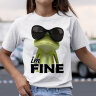Женская футболка с принтом и надписью Im fine